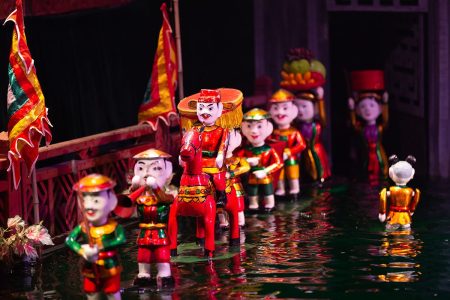Watch water puppet show in Hanoi